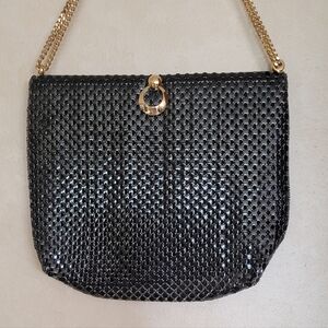 Whiting And Davis Luxury Brand Black Chainmail Purse Good Condtion